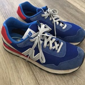 New Balance Classics 574 men sz 10 red/gray/blue